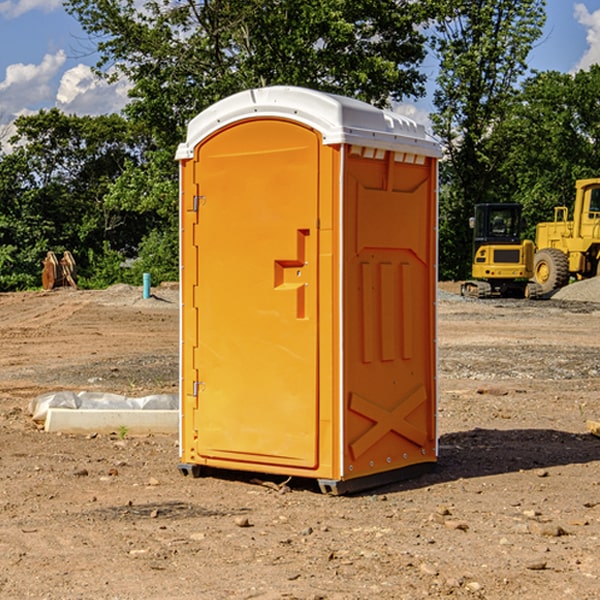 how often are the portable restrooms cleaned and serviced during a rental period in South Vienna Ohio